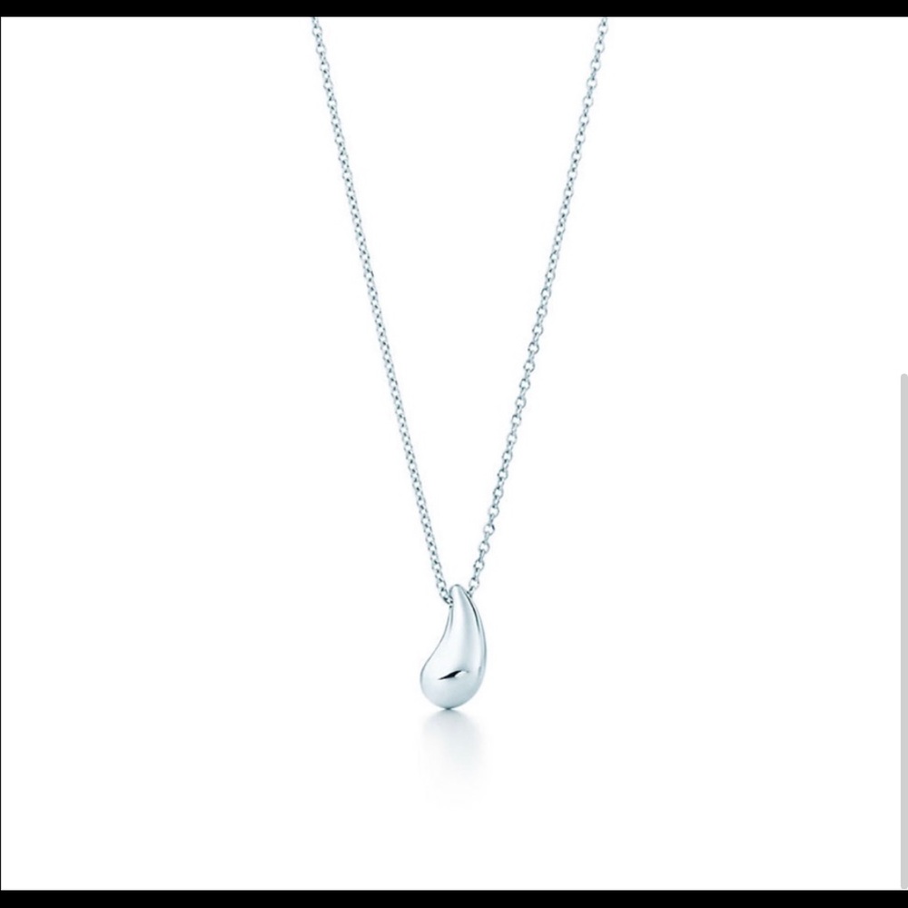 Tiffany and co tear drop necklace
